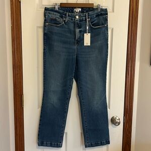 Good American High-Rise Straight Jeans - Blue Wash
